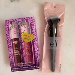 NIB Too Faced Pillow Dream Duo Set + Elf Liquid Brush Blush Bundle